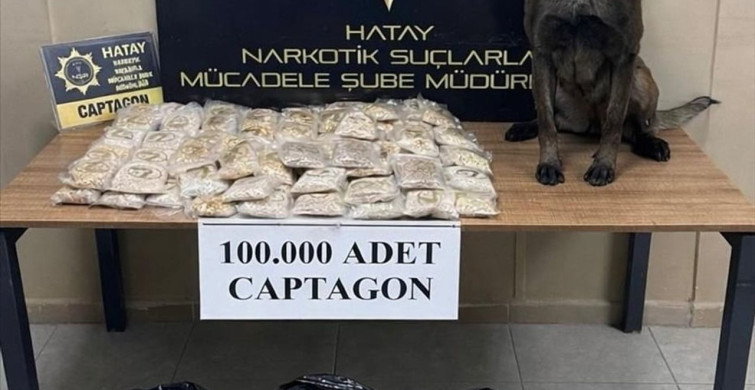Hatay'da Uyuşturucu Operasyonu: 100 Bin Hap Ele Geçirildi