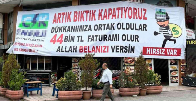 Hırsız var pankartı açan kebapçı esnaf kim, dükkanı nerede? Artık bıktık, kapatıyoruz, hırsız var afişi astı