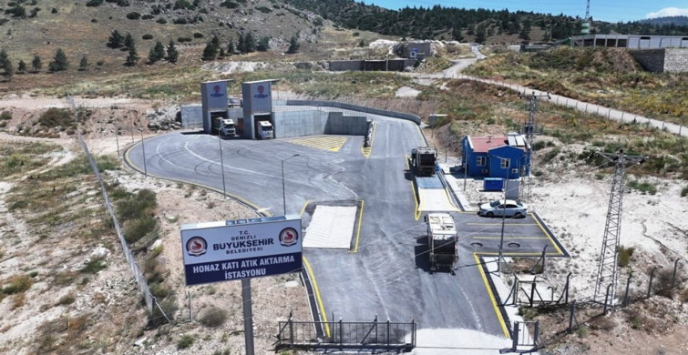 Honaz katı atık aktarma istasyonu tam kapasiteyle hizmete girdi