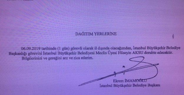 İBB Başkanı Ekrem İmamoğlu Yine İzin Aldı