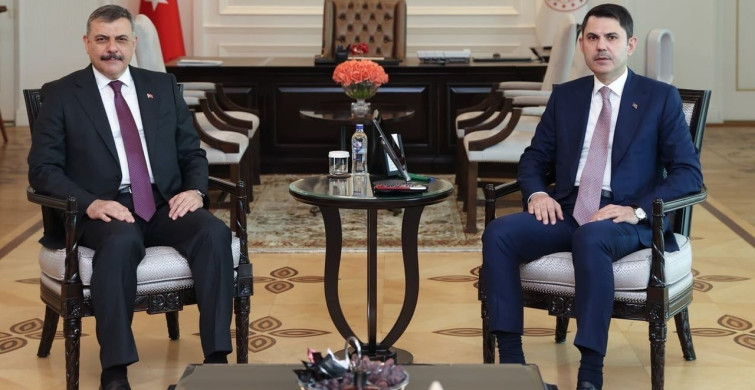 İçişleri bakanı mustafa çiftçi, çevre bakanı murat kurum'u ziyaret etti
