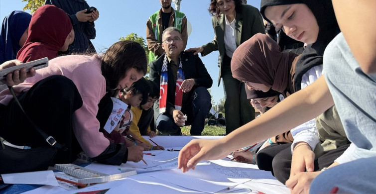 Iğdır'da Çocukların Küresel Sumud Filosu Temsili Etkinliği