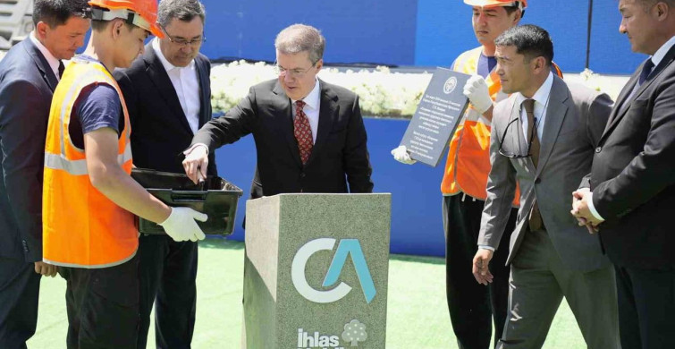 İhlas Holding'in Kırgızistan'daki Kazarman hidroelektrik santrali için kapsül bırakma töreni yapıldı