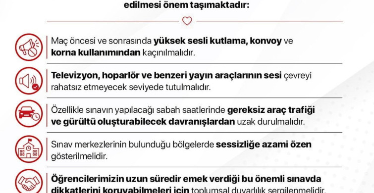 İletişim Başkanlığı'ndan YKS öncesi milli maçı uyarısı