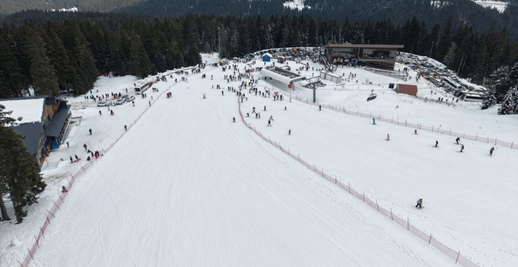 Ilgaz Dağı'nda Yarıyıl Tatili Yoğunluğu