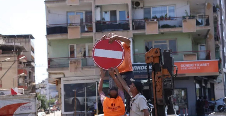 İncirliova'da trafik akış yönü değişti