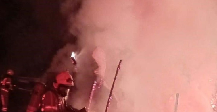 İnegöl'de Baraka Yangını