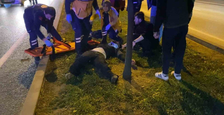 İnegöl'de Telefonunu Alırken Otomobilin Çarptığı Adam Ağır Yaralandı