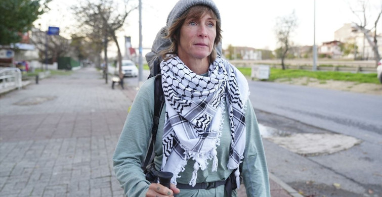 İngiliz Aktivist Ruth Herbert’in Filistin İçin Destek Yürüyüşü