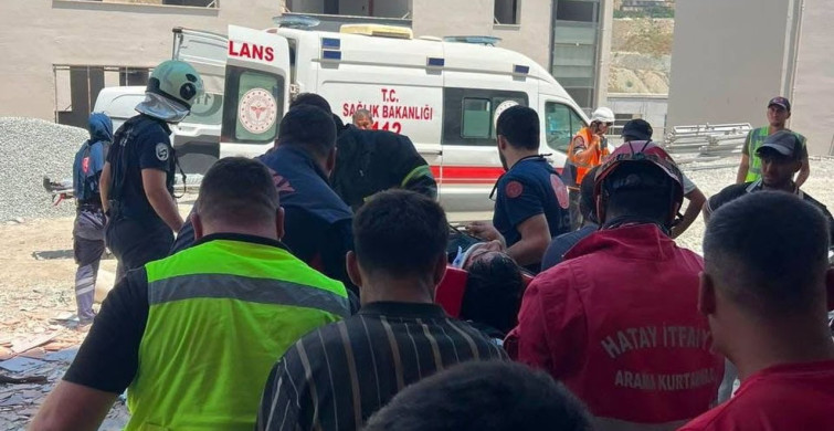 İnşaat halindeki binada asansör boşluğuna düşen işçi yaralandı