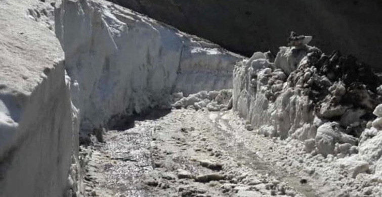 İran sınırındaki yayla yolları kardan temizleniyor