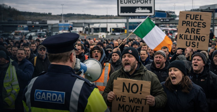 İrlanda'da Yakıt Protestoları Gerginleşti: Polis, Protestoculara Tutuklama ve Hapis Uyarısı Yaptı