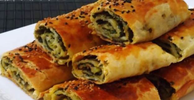 Ispanaklı Peynirli Çıtır Börek Tarifi