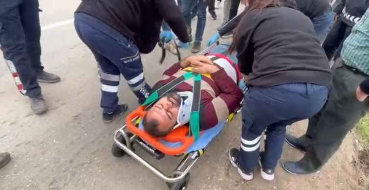 Isparta'da Elma Yüklü Çekici Kanala Devrildi