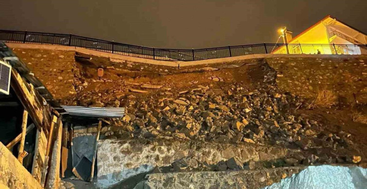 İspir'de Heyelan: 2 Konut Tedbir Amaçlı Tahliye Edildi