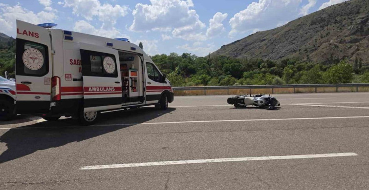 İspir'de motosiklet kazası: 1 yaralı