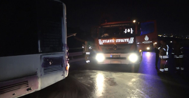 İstanbul'da Otobüste Yangın Çıktı