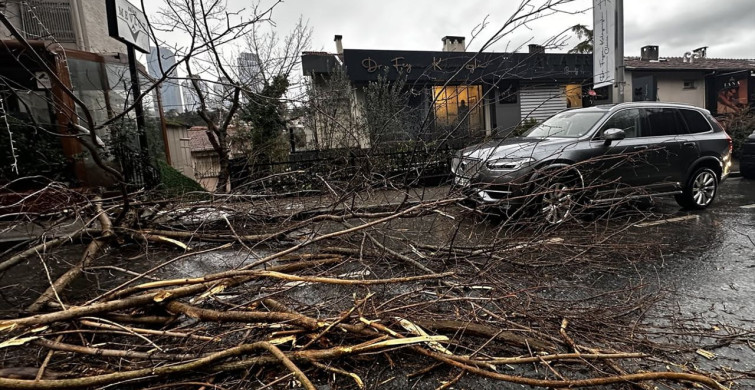 İstanbul'da Şiddetli Fırtına Hayatı Olumsuz Etkiledi