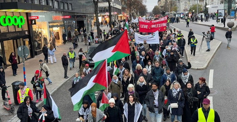 İsveç'te Gazze İçin Protesto