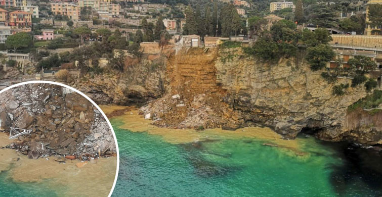 İtalya'da Toprak Kayması Sonucunda Mezarlık Çöktü