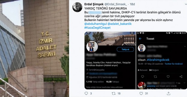 İzmir Adliyesi'nde Bir Hakim Ölen Teröriste Ağıt Yaktı