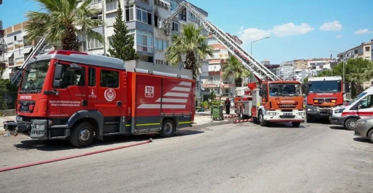 İzmir'de apartmanda çıkan yangın, 6 kişiyi etkiledi