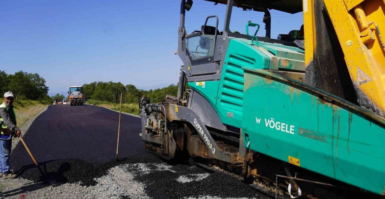 İznik-Gölcük bağlantı yoluna sıcak asfalt uygulaması başlatıldı