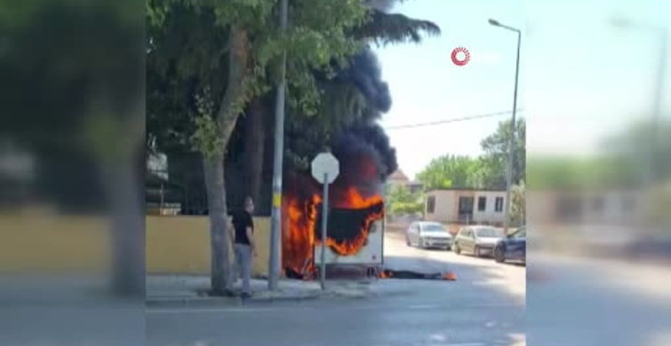 İznik'te çıkan karavan yangınıyla ekmek teknesi zarar gördü