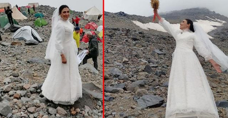 Kadınlara ve Çocuklara Uygulanan Şiddeti Kınamak İçin Dağ İle Evlendi