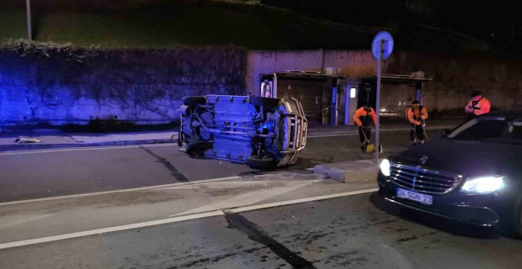 Kağıthane'de Alkollü Sürücü Viyadükte Kaza Yaptı