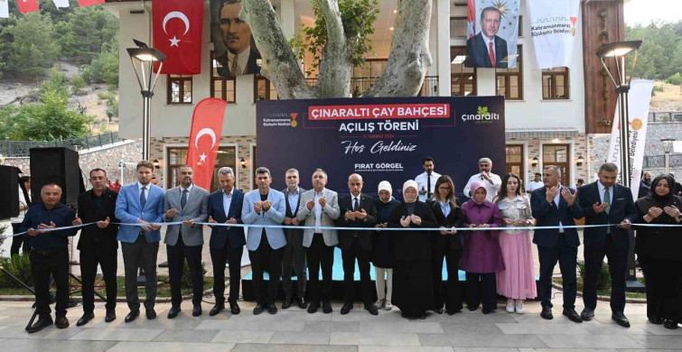 Kahramanmaraş Büyükşehir Belediyesi çınaraltı çay bahçesi açıldı