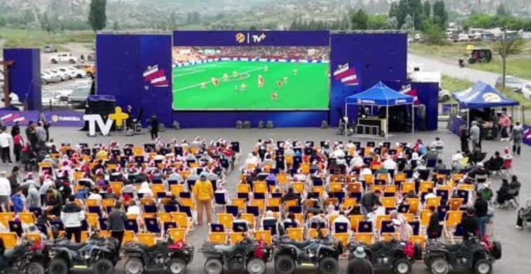 Kapadokya'da milli maç heyecanı