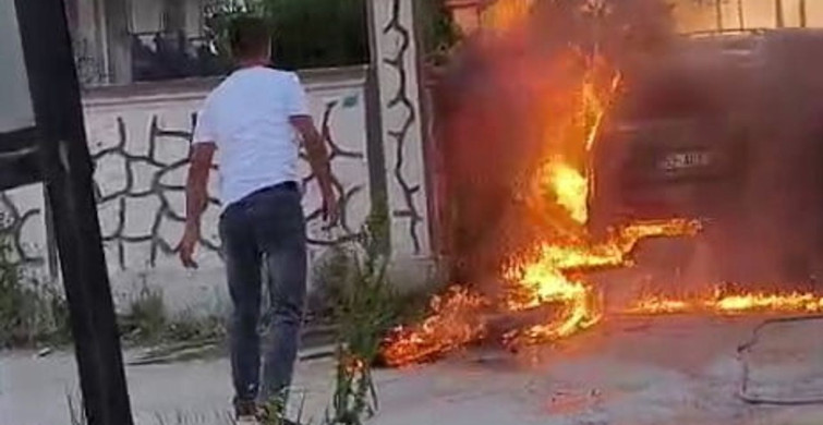 Kapaklı'da Park Halindeki Araçta Yangın Çıktı