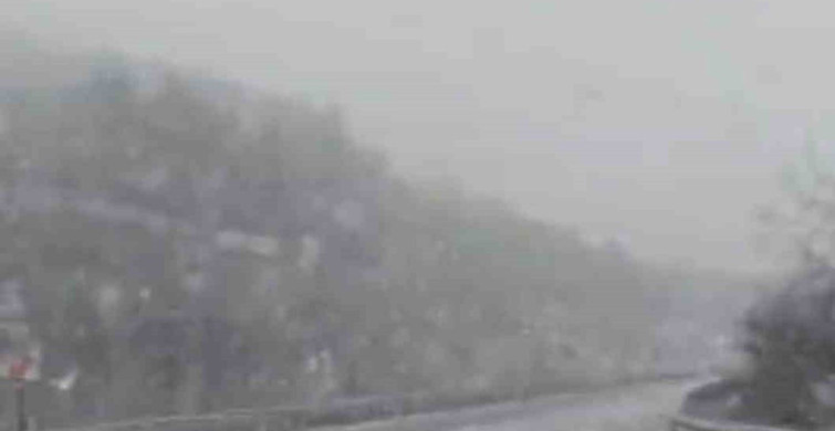 Karabük-Çerkeş Yolunda Kar Yağışı Başladı