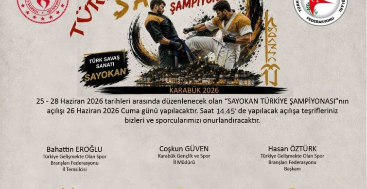 Karabük, Sayokan Türkiye şampiyonası’na ev sahipliği yapacak
