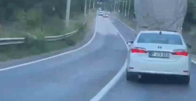 Karabük-Yenice kara yolunda tehlikeli sollamalar kamerada