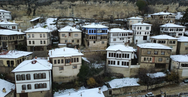 Karabük'te Büyüleyici Kış Manzaraları Havadan Görüntülendi