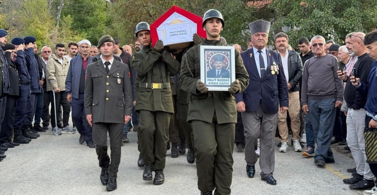 Karabük'te Kıbrıs Gazisi Halit Başdağ, Son Yolculuğuna Uğurlandı