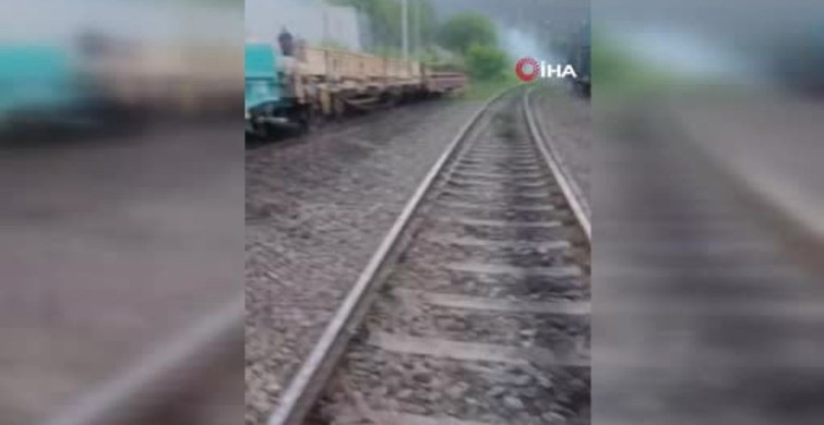 Karabük'te makinistler anız yangınına müdahale etti