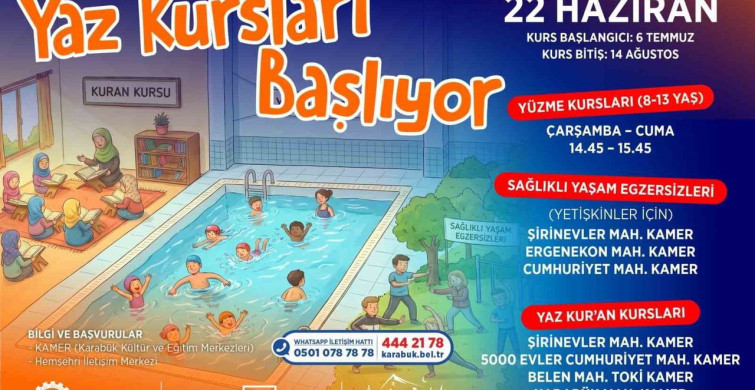 Karabük'te yaz kursları için kayıtlar başladı
