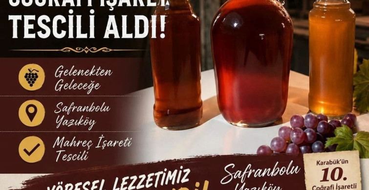Karabük’ün 10’uncu coğrafi işaretli ürünü yazıköy üzüm sirkesi oldu
