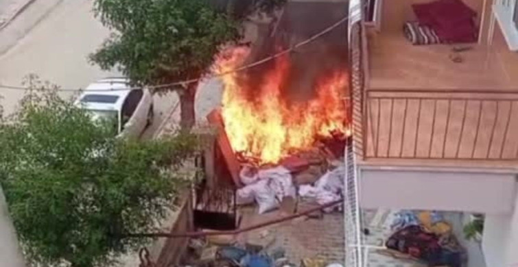 Karaman'da Bahçedeki Atık Eşyaların Yanması Panik Yarattı