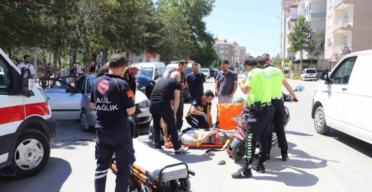 Karaman'da elektrikli bisikletle otomobil çarpıştı, bir kişi yaralandı