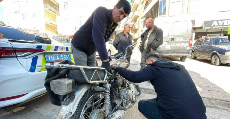 Karaman'da Kaçan Sürücünün Bıraktığı Motosikletin Şase Numarası Kazınmış