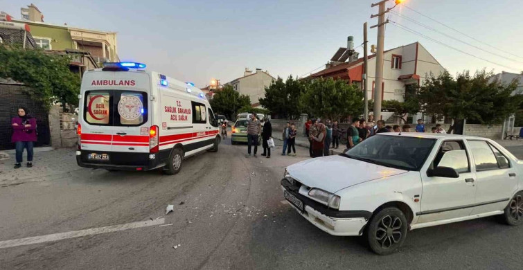 Karaman'da otomobiller çarpıştı: 1 yaralı