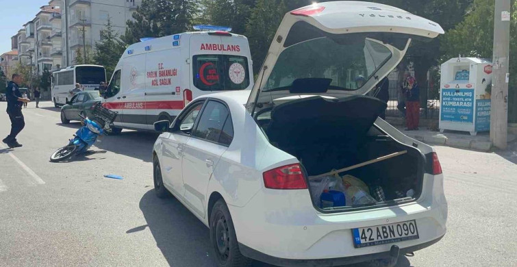 Karaman'da Trafik Kazası: Otomobil ve Motosiklet Çarpıştı