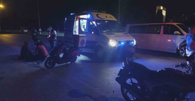 Karanlıkta Kaldırıma Çarpan Motosiklet Kazası: 1 Yaralı