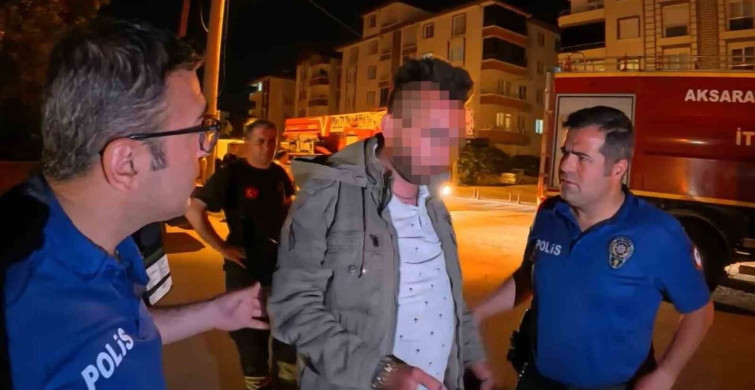 Kargo aracını yakmak isteyen şahıs, olay yerinde yakalandı