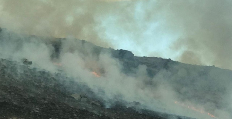 Kars'ta Askeri Tatbikatta Anız Yangını Kontrol Altına Alındı
