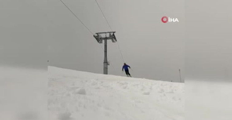 Kars'ta Mayıs'ta Kayak Keyfi